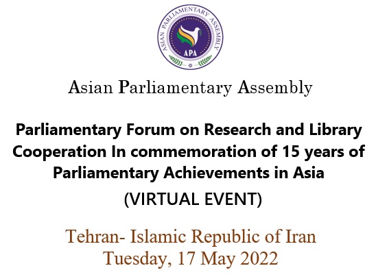  Parliamentary Forum on Research and Library Cooperation In commemoration of 15 years of Parliamentary Achievements in Asia